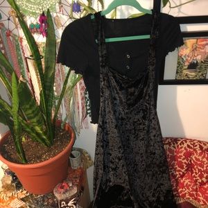 Velvet Overalls jumpsuit and shirt BONUS